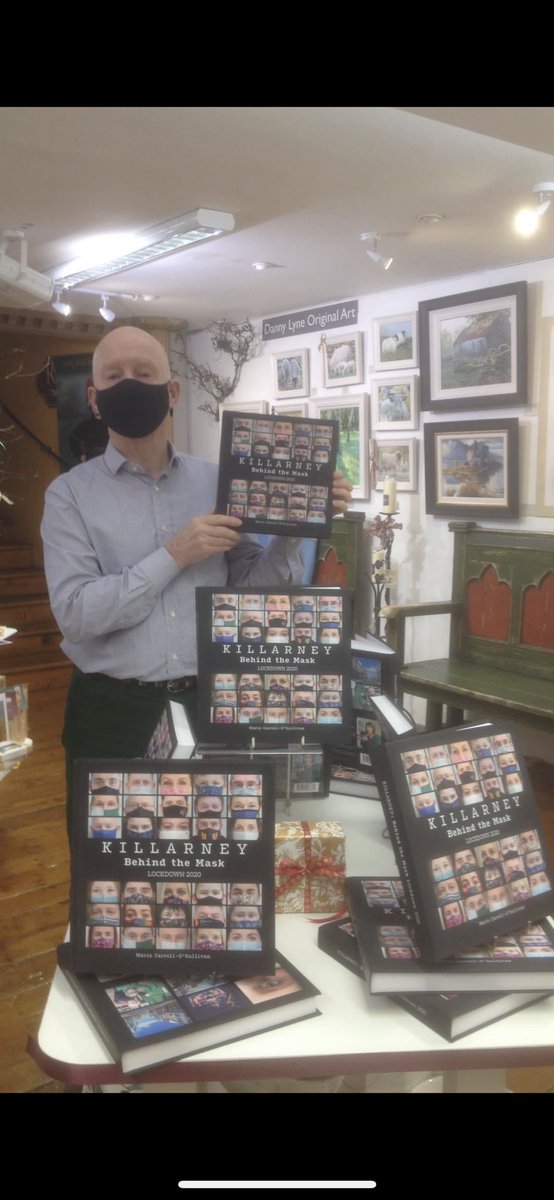 Always one of the first to support local and community initiatives, the legendary Johnny McGuire @BricinKillarney is doing his bit to promote Killarney Behind the Mask with proceeds going to <a href="/IrishCancerSoc/">Irish Cancer Society</a> Kerry and Nathan’s Walk <a href="/PietaHouse/">Pieta</a>. Pop in and buy a copy <a href="/KlyChamber/">Killarney Chamber</a>