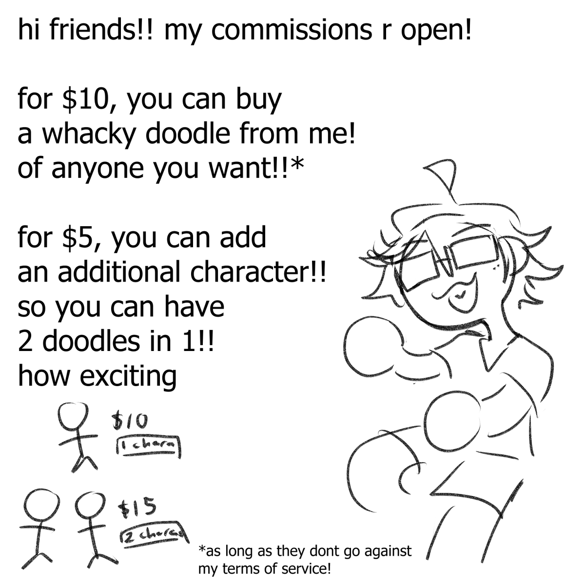 doodle commissions open! reshares appreciated :D 