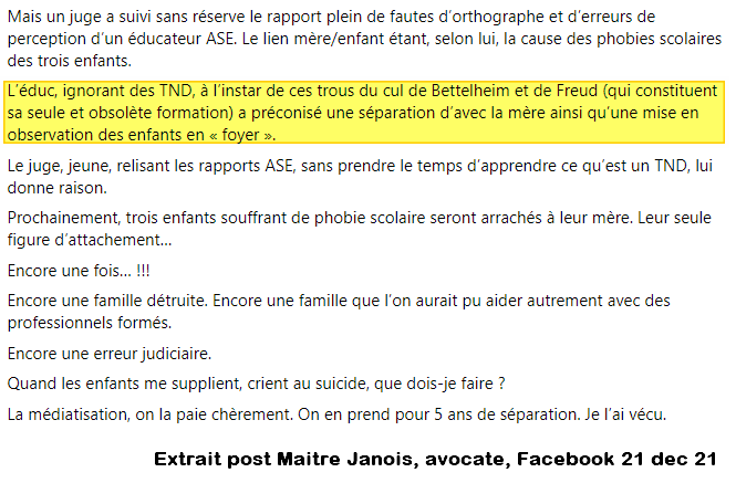 3 enfants placés, dont l'un est #autiste.
<a href="/AdrienTaquet/">Adrien Taquet</a> : il est VITAL de revoir le référentiel de #formation des travailleurs sociaux, dans l'intérêt supérieur des enfants. Stop au massacre.
 @GirardMylene <a href="/CCompagnon_/">CLAIRE COMPAGNON</a> 
@RomacPhilippe <a href="/JanoisAvocat/">Maître Sophie Janois</a> 
m.facebook.com/story.php?stor…