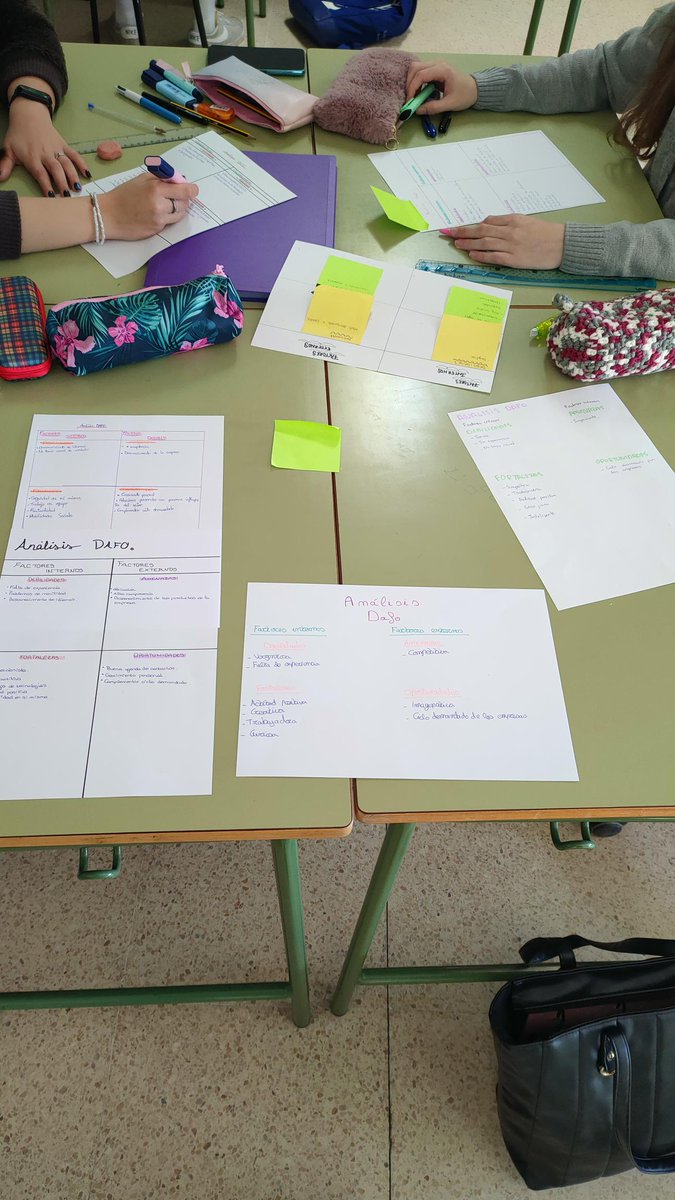 aulafol's tweet photo. Trabajando el análisis DAFO @iesgtorrente
#FOL #EIE #MEFP_EMPRENDIMIENTOCYL #APESCyL https://t.co/GnN0kzu5Cr