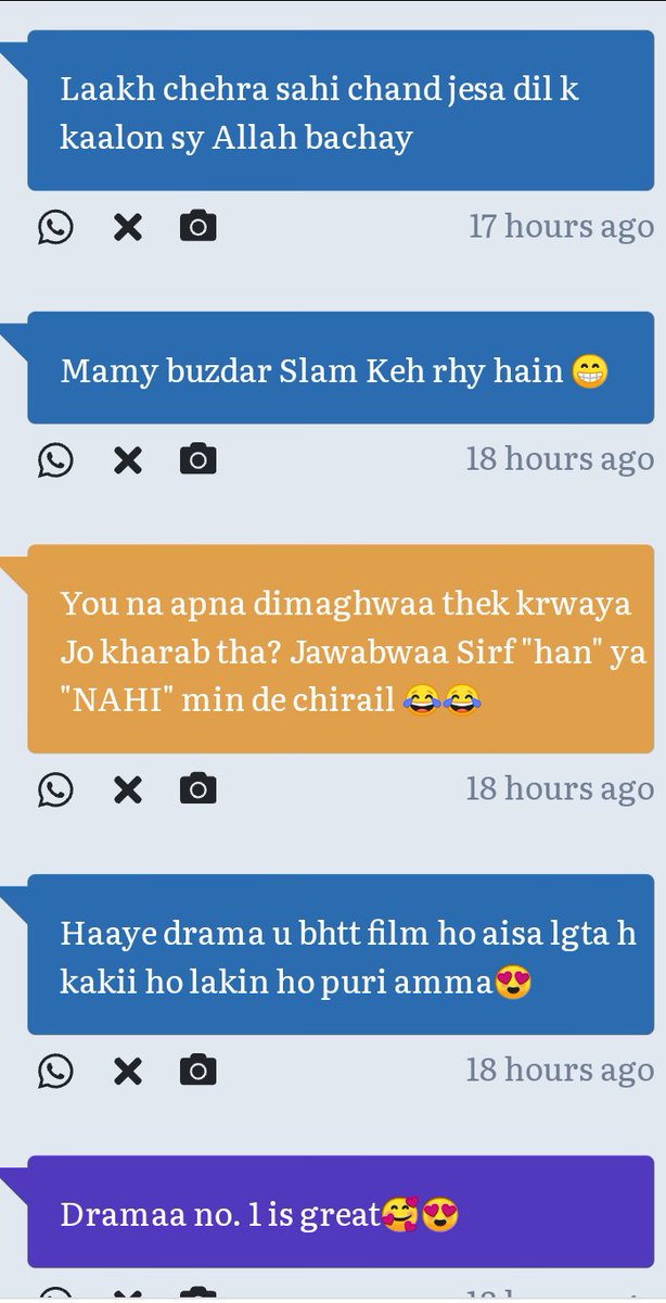 1.. Aho G blkllllll
رنگ کالے چل جاندے 
دل کالے نہیں چل دے😕🦋

2.. W,salaam😕

3.. O ittteeee mere bhai @ClMeAK 😕kithyy ty churail" di spell sahi likhyya kr🤦🏻taaky tenu pehchaan ny m thora waqt lagy

4.. Maani kadi ty changee gal karya kr PtaaW mEko m pyaari han🤦🏻

5..TY😕🦋