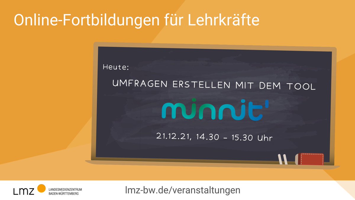lmz_bw's tweet photo. Im Unterricht Fragen beantworten und gemeinsam diskutieren - geht ganz einfach mit #minnit' 🙋🙋‍♂️
Wie es geht, zeigen wir heute um 14:30Uhr, bitte hier entlang 👉https://t.co/PjCc71QRq7
#twlz #edubw @MZMittelbaden @KM_BW https://t.co/3ZbzTcs2Rl