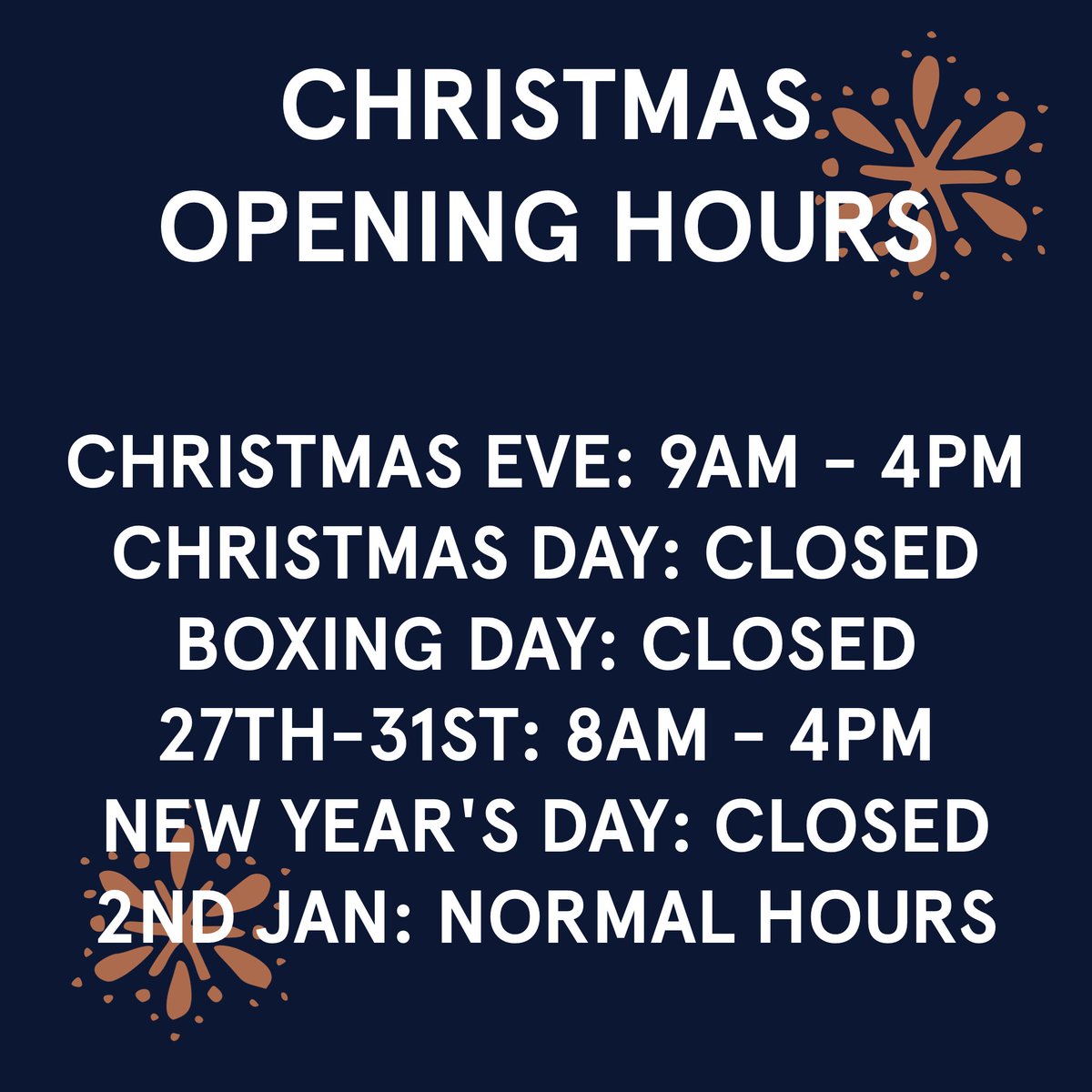 🎄 Our Christmas Opening Hours 🎄

It’s Christmas week!! A huge thank you to all those that have joined us so far, it has been brilliant to see you all enjoying so much festive coffee and brunch still! 🐻❤️