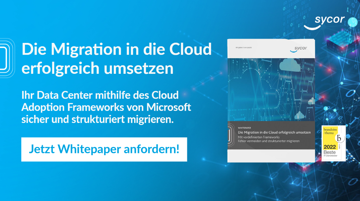 Sycor_Gruppe's tweet photo. Sie wollen das Thema Cloud Migration endlich richtig angehen? Sie sind quasi schon mittendrin und suchen nach einem erfahrenen und kompetenten Partner, der Sie bei der Umsetzung unterstützt. Wir helfen Ihnen gerne! https://t.co/rS040GzhGK
#sycor #datacenter #StrgDigital https://t.co/nIkAEDq1rn