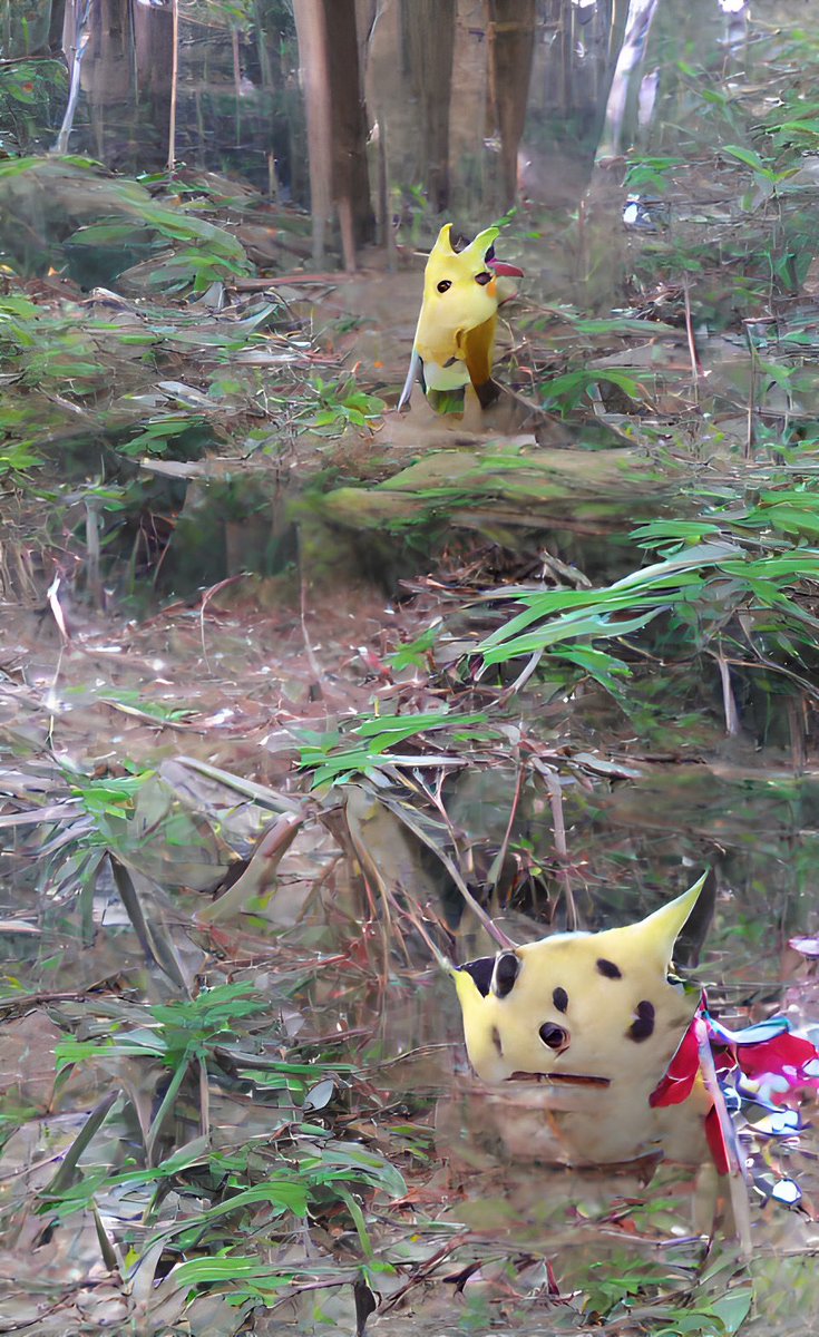 Aiに描いてもらった トキワの森に住む野生のピカチュウ がもはや悪夢通り越して虚無 メイドインアビス バイオハザード の例えも Togetter