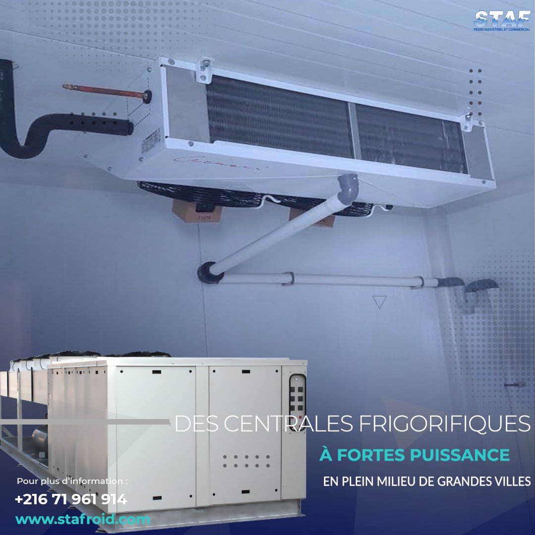 StafroidP's tweet image. ❄️Nos centrales carrossées en milieu urbain🤫
✨ Le tapissage interne de mousse alvéolée d’isolation sonore ;
✨ Housses isophoniques individuelles des compresseurs ;
✨ Plots anti-vibratiles ;
✨ Moto-ventilateurs 16 pôles ;
✨ HP flottante (bas régime la nuit).