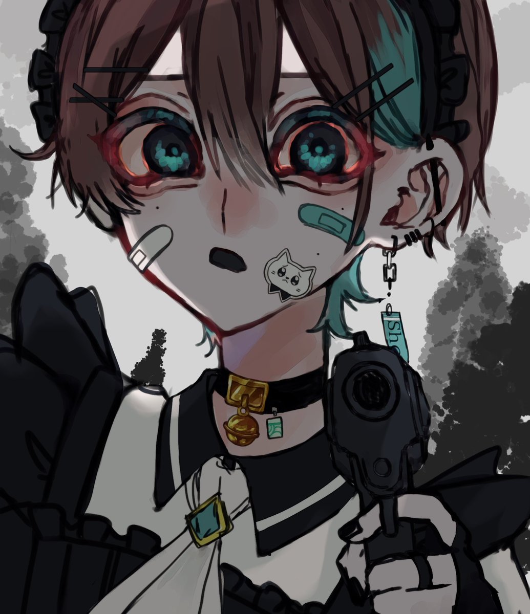 #イラスト 
ばーん🖤🔫