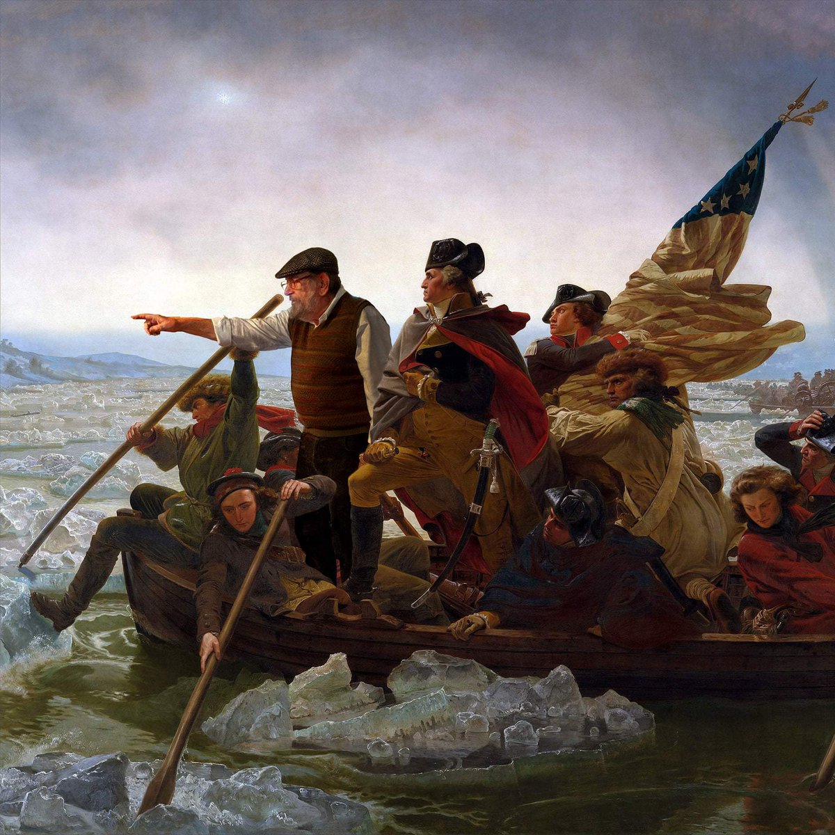 Day 21:

"Just drop me off over by the bins" | Emanuel Gottlieb Leutze, oil on canvas, 1851