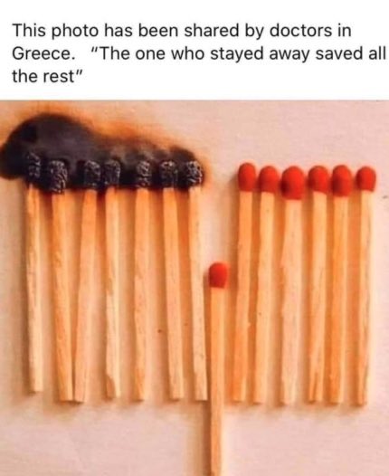 This photo is just as relevant now as it was at the start of the pandemic.

We all have the power to break the chain of transmission.

Please be sensible this Christmas.