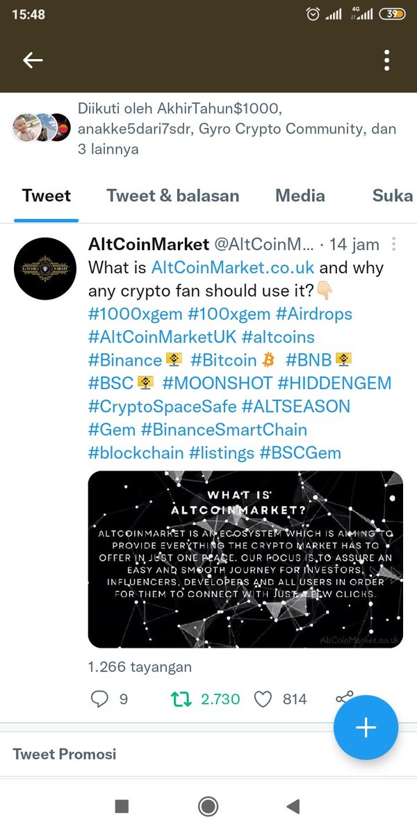 nadiaalyssa5's tweet photo. @ladyincrypto @AltCoinMarketUK Done https://t.co/k4BmXArNlV