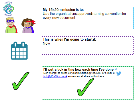 DanHarley3's tweet photo. We handle lots of documents&amp; version control can be challenging&amp; frustrating if we don't use a standard convention for naming stuff. So, my @15s30m mission this week is to apply inhouse naming conventions to all documents. #joyinwork #reducefrustration #15s30m

@hillock_audrey https://t.co/afLQDZZhrI