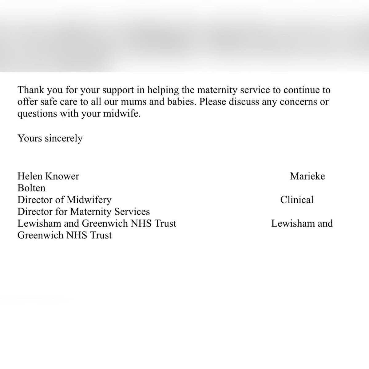 Good morning. Please see an update regarding maternity services in Lewisham and Greenwich Trust.

We appreciate this news might be upsetting and we are sorry to those it will have an impact on.

As always, please visit the website to stay updated on any changes.