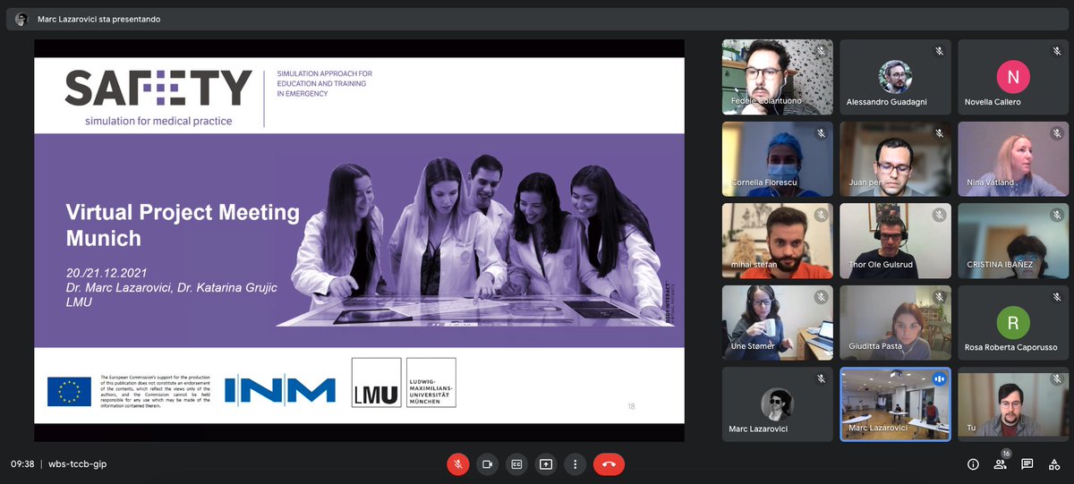 safetymedsim's tweet photo. 👌 The third session of the Virtual Project meeting in Munich of the SAFETY project has just started. 🤝🩺👩‍⚕️👨‍⚕️

This morning we will have a discussion about "Practical aspects of the SAFETY course"! 💪💪

#safetyproject #eucommission #simulation #medical #EUproject #socialmedia https://t.co/2cUdnBUyWQ