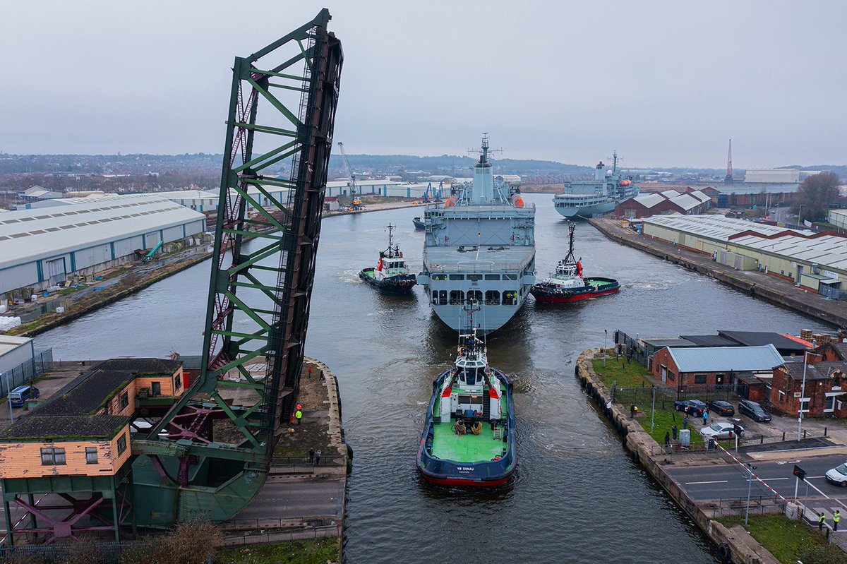 Glenton Media & Events (@glentonmedia) on Twitter photo Aerial views of RFA Fort Austin being moved through Birkenhead Docks <a href="/LiverpoolPilots/">Liverpool Pilots</a> <a href="/CammellLaird/">Cammell Laird</a> for her refit at Cammell Lairds before sailing to Egypt <a href="/BoludaTowage/">Boluda Towage</a>
<a href="/TugboatsUK/">Tugs UK (TugboatsUK)</a> #rfa Aerial views of RFA Fort Austin being moved through Birkenhead Docks <a href="/LiverpoolPilots/">Liverpool Pilots</a> <a href="/CammellLaird/">Cammell Laird</a> for her refit at Cammell Lairds before sailing to Egypt <a href="/BoludaTowage/">Boluda Towage</a>
<a href="/TugboatsUK/">Tugs UK (TugboatsUK)</a> #rfa