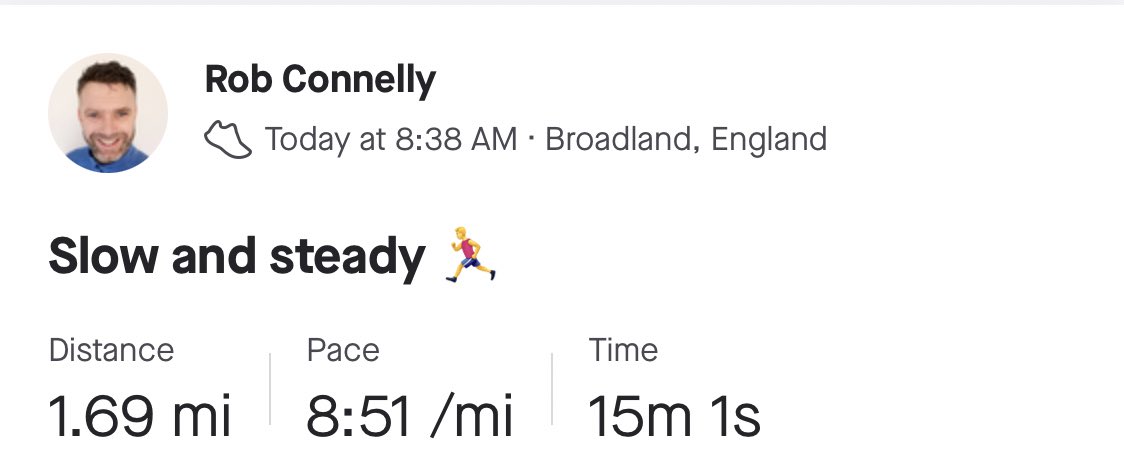 RobConnellyHT's tweet photo. An insignificant distance but another significant step on the road 🏃♂️
#achillesrehab
#daylightrunning https://t.co/qqwFElPS1t