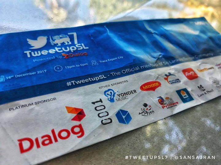 Sansajran's tweet photo. #TweetupSL7 - ticket #0001 https://t.co/hOzCzYPQwf