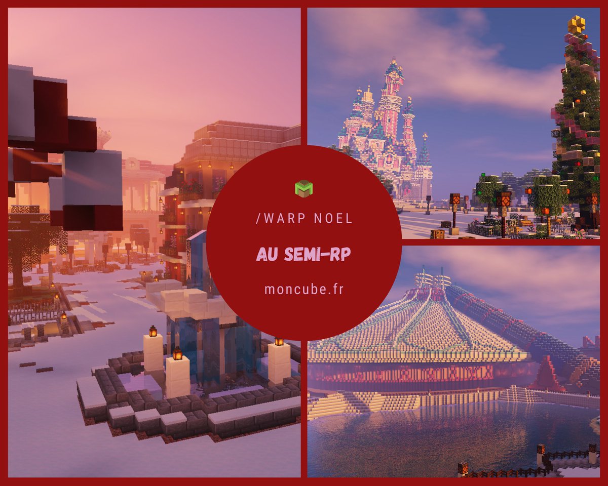MC_MonCube's tweet photo. Le #semirp vous ouvre désormais ses portes au /warp noel !

Passez de bonne #fêtes de #noel et profitez bien !

Ip : https://t.co/oq7MRoJFvk 
#minecraft, #nouveautés https://t.co/uFZg4wJjvk