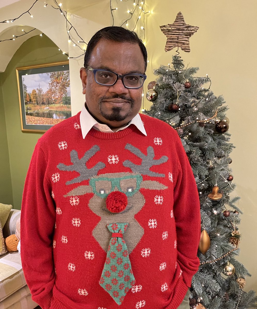 deliriumkrish's tweet photo. Have come full circle. Can’t find one of my #ChristmasJumper so back to first one 🤓#krishmas https://t.co/Ydv98IAzis