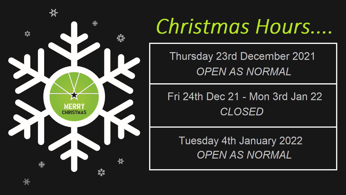 Hello lovely people! Here are our hours over the festive period :) 

Always happy to keep the fine folk of Manchester rolling.... until close of business on Thursday 23rd December! 🚴‍♀️🚴🚴‍♂️
