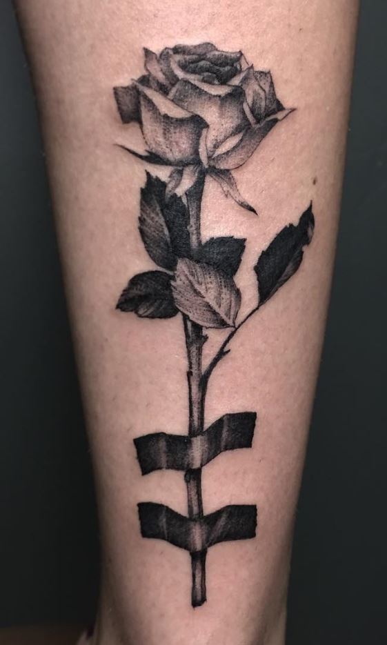 Painted Temple  Tattoos  Flower Rose  Austin Jones Floral blackout sleeve