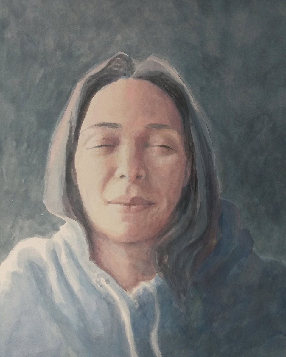 whenis_now's tweet photo. "D.P." knows all about #migration and losing everything from her own past. She works with #refugee #migrant #communities in Kent. She feels their concerns very deeply.
https://t.co/vaZ7FQ0Eok
#portraits #watercolourpainting   #timecapsule #art #people #politics #history https://t.co/8duzMjw5Az