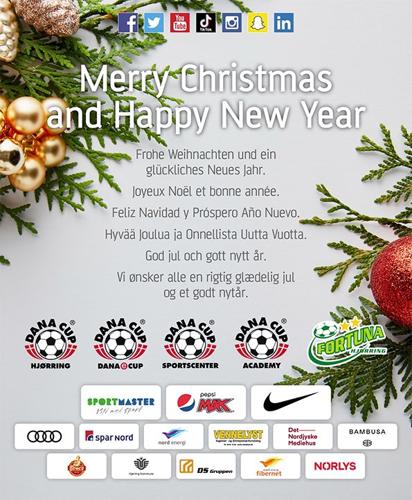 Fra alle os til alle jer - Glædelig jul ☃️
Du og dine ønskes en rigtig glædelig jul og et godt nytår 🎄
Fortuna Hjørring-familien 💚