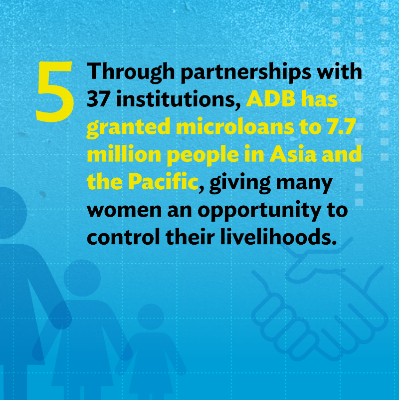 ADB_HQ's tweet photo. Access to fair microfinance can safeguard the interests of borrowers while giving women the opportunity to take control of their lives.