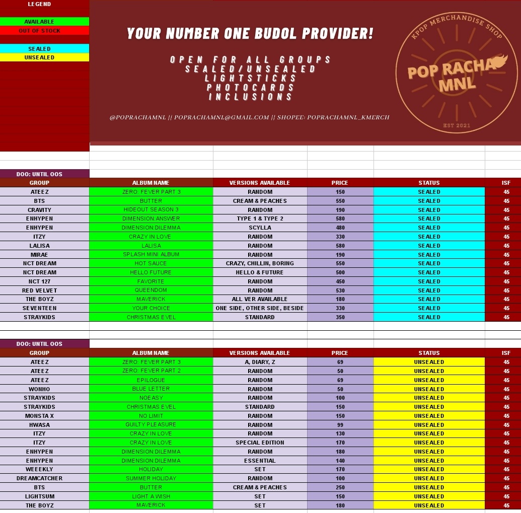 PopRachaMNL's tweet photo. POP RACHA MNL ASSORTED ALBUMS PREORDER GO
☑️ Sealed and Unsealed
☑️ Random/Can choose ver
☑️ Semi Fast ETA & Normal ETA
DOP: 5 DAYS UPON ORDER
DOO: UNTIL OOS
Order Form: https://t.co/Y9w4tUyfXj
List: https://t.co/hHss0PtWyd
#PopRachaGo | wts lfb https://t.co/UwvlwAN5wO