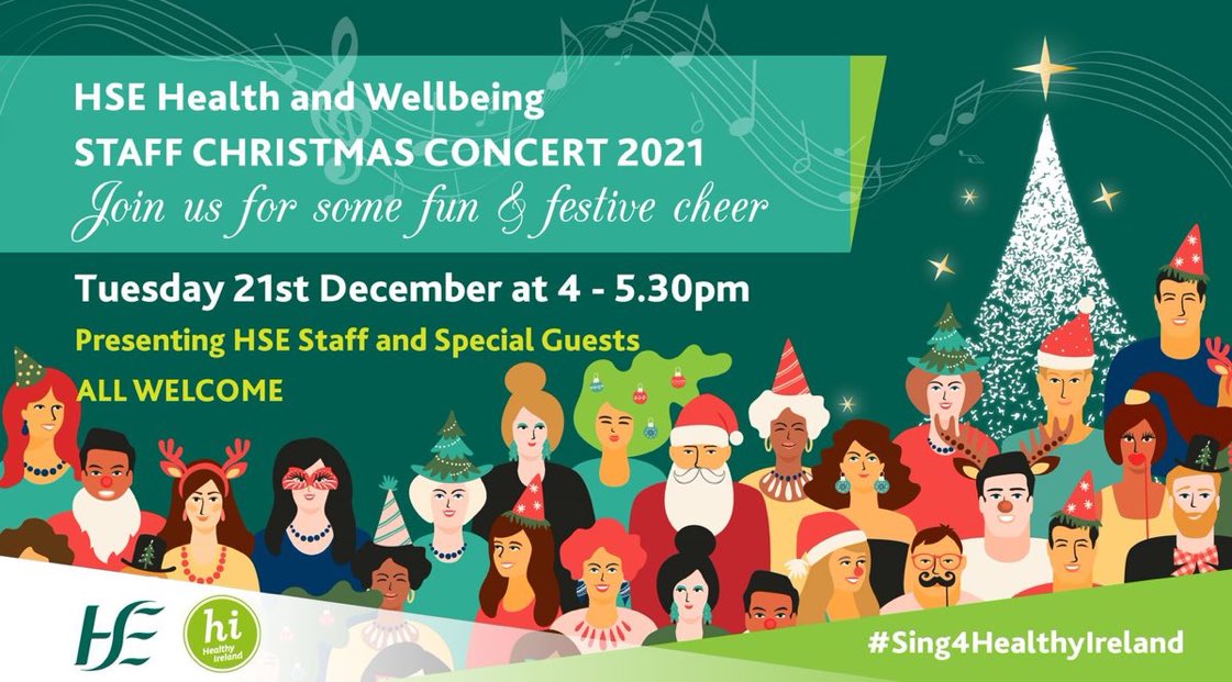 Sarah McCormack (@sarahsoroptimis) on Twitter photo Hope you get to join our <a href="/HealthyIreland/">HealthyIreland</a> <a href="/HsehealthW/">HSE Health & Wellbeing</a> Christmas Concert. It has a great mix of HSE staff and special guests. Register now and donโt miss out <a href="/DervalORourke/">Derval O'Rourke</a> <a href="/stokeeffe/">Dr. Stephanie O'Keeffe ๐บ๐ฆ</a> <a href="/CreativeIreland/">Creative Ireland</a> <a href="/AgeFriendlyIrl/">Age Friendly Ireland</a> <a href="/crowley_philip/">Dr Philip Crowley</a> <a href="/dreddiemurphy/">Dr. Eddie Murphy</a> <a href="/OpTranRTE/">OT RTร</a> @voluntireland Hope you get to join our <a href="/HealthyIreland/">HealthyIreland</a> <a href="/HsehealthW/">HSE Health & Wellbeing</a> Christmas Concert. It has a great mix of HSE staff and special guests. Register now and donโt miss out <a href="/DervalORourke/">Derval O'Rourke</a> <a href="/stokeeffe/">Dr. Stephanie O'Keeffe ๐บ๐ฆ</a> <a href="/CreativeIreland/">Creative Ireland</a> <a href="/AgeFriendlyIrl/">Age Friendly Ireland</a> <a href="/crowley_philip/">Dr Philip Crowley</a> <a href="/dreddiemurphy/">Dr. Eddie Murphy</a> <a href="/OpTranRTE/">OT RTร</a> @voluntireland