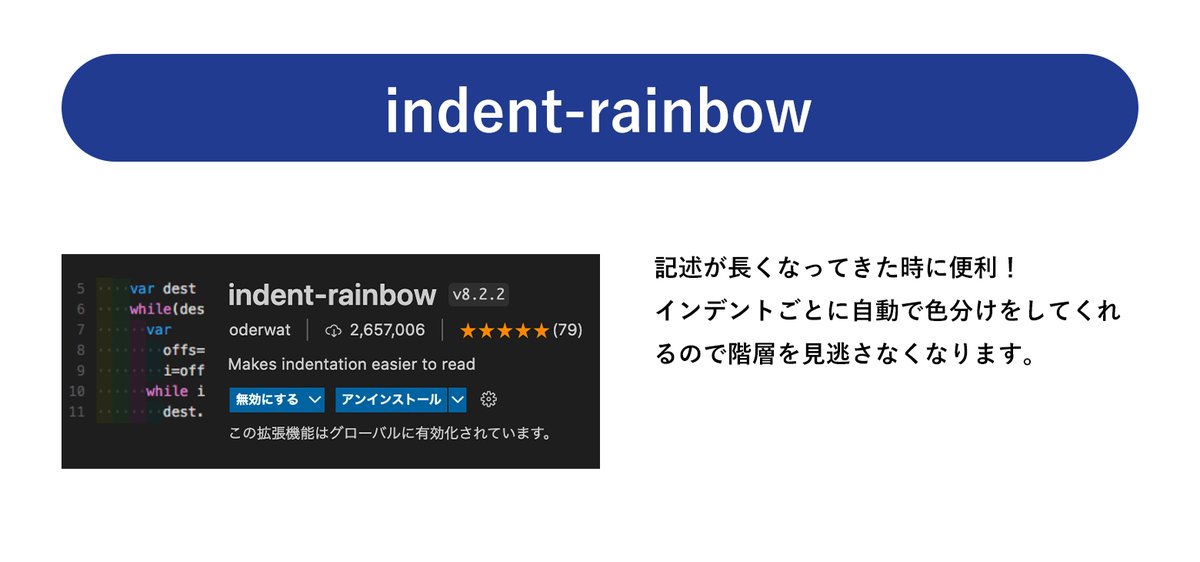 bluetrust2018's tweet image. 〜 便利なVSCodeの拡張機能 Part 1 〜

実務で重宝しているVSCodeの拡張機能をご紹介します！
一つ一つの機能はそれほど大きくありませんが、いろいろな拡張機能を使いこなせば、作業時間の短縮につながります📌

#WebデザインTips #web #デザイン #web制作