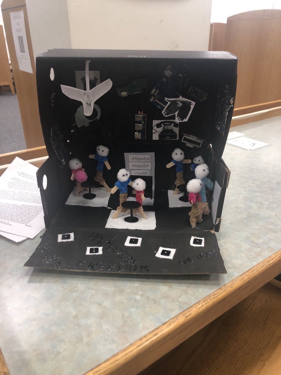 LHSHelpdesk's tweet photo. Expressionism set design projects @LynnfieldHS  are amazing use of makerspace materials! https://t.co/8c4npqWvTy