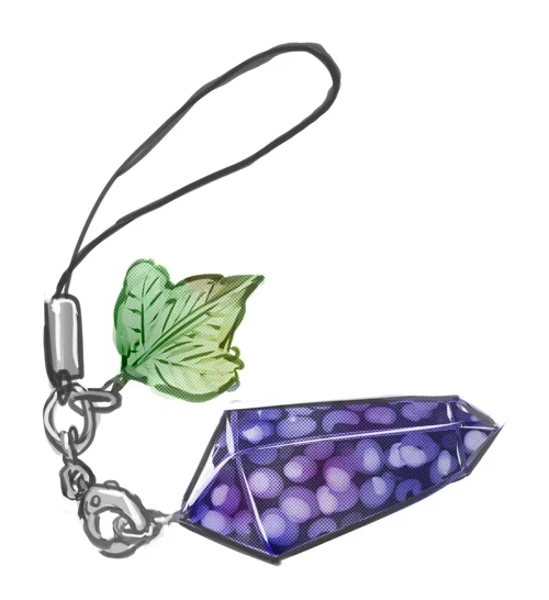 ローポリ葡萄ストラップ欲しいなって思ったので描いた 