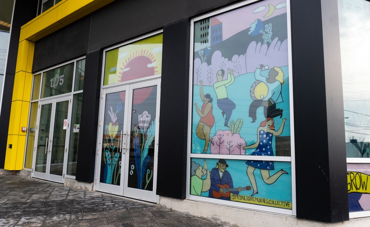 STEPSPublicArt's tweet photo. NoVacancy w/ @DUKEHeightsBIA and #StrollTO engaged local artists, businesses & youth to bring vibrant public art storefronts to the North York community! Explore the 4 different sites and get to know your neighbourhood this winter ❄️ https://t.co/ph1RH9YvWD