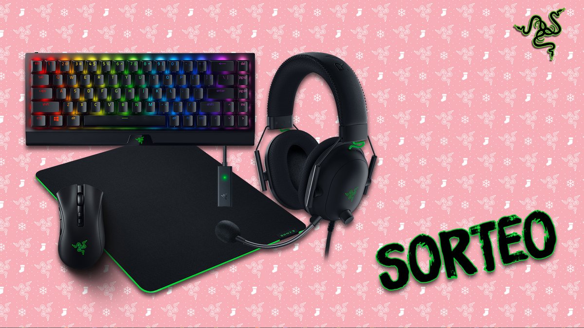 paracetamor's tweet image. 🔥SORTEO🔥

❤️Ratón DeathAdder V2 Pro
💜Teclado BlackWidow V3 Mini HyperSpeed
💙Cascos Blackshark V2 + USB Mic Enhancer
💚Alfombrilla Gigantus V2 Large

Para participar:
• Follow @paracetamor y @RazerES
• RT a este tweet 💚

#RazerAmbassadors
Termina el 27-12-2021

Suerte ☺️