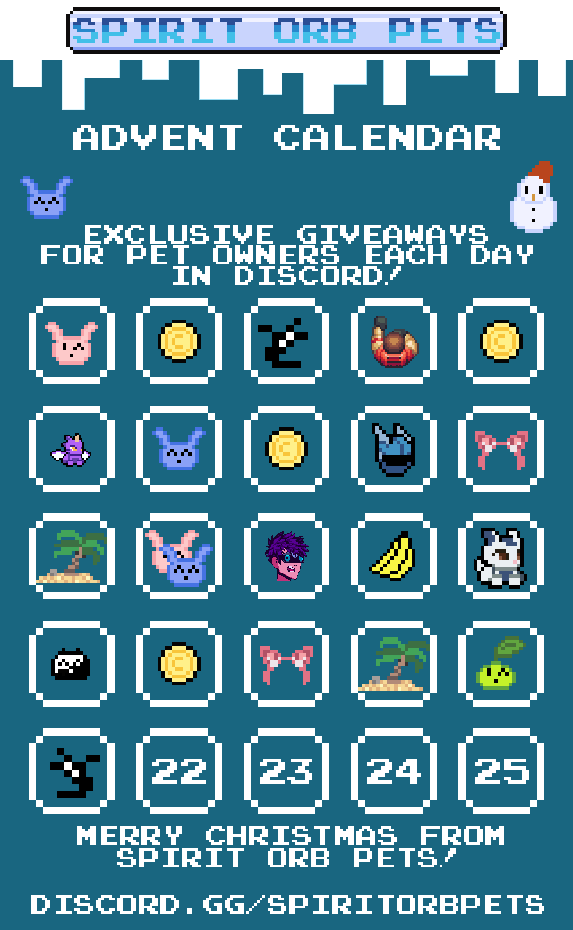 spiritorbpets's tweet image. On the 21st day of Advent my server gave to me:  2 more SOPv0's!  And I haven't touched the $Care on them either! #NFTGiveaway #NFTGame