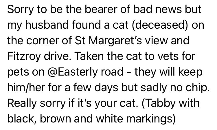 Sad cat news…. Post from Facebook today. Please RT <a href="/KittyCallerCA/">TheKittyCaller</a> <a href="/WhiteCrossVets/">White Cross Vets</a> <a href="/PeopleofLeeds/">People of Leeds</a>