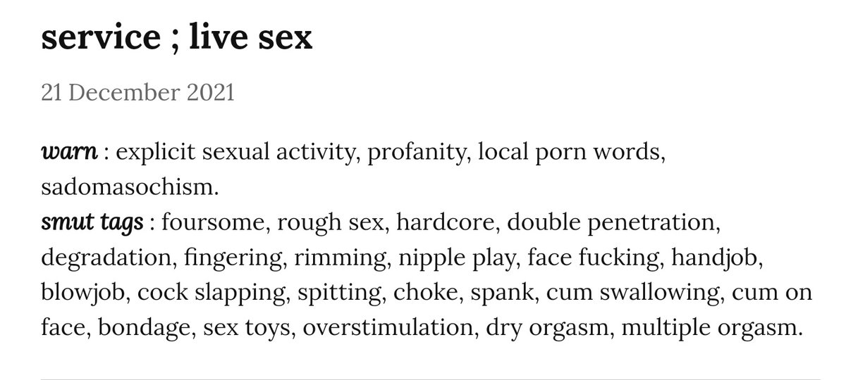 wylobeu's tweet image. 16. ‼️ㅡ mind the tags, read at your own risk.
word count : 3,7k
link : privatter.net/p/8296849