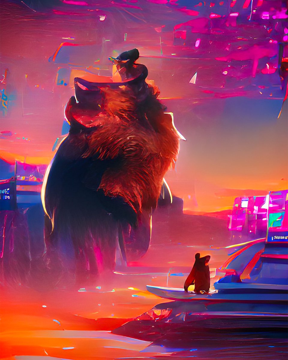 WireNetwork's tweet photo. The “Brother Bear Art” Collection by @brotherbearboi 🐻
This collection of 5 digital paintings is created entirely using the power of AI, and each piece is currently available to purchase on https://t.co/nGcP3F3ykR for 1,000 WIRE.
#AirWire #BrotherBear #NFTMarketplace #AIArt https://t.co/60M5SWohQR