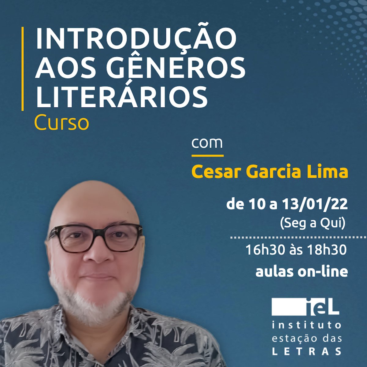 Literarea's tweet image. Quer entender melhor sobre as diferenças entre os gêneros literários e desenvolver seus textos a partir desse aprendizado? Nosso mestre Cesar Garcia Lima vai te ensinar tudo no curso "Introdução aos gêneros literários". Saiba mais em estacaodasletras.com.br/cursos