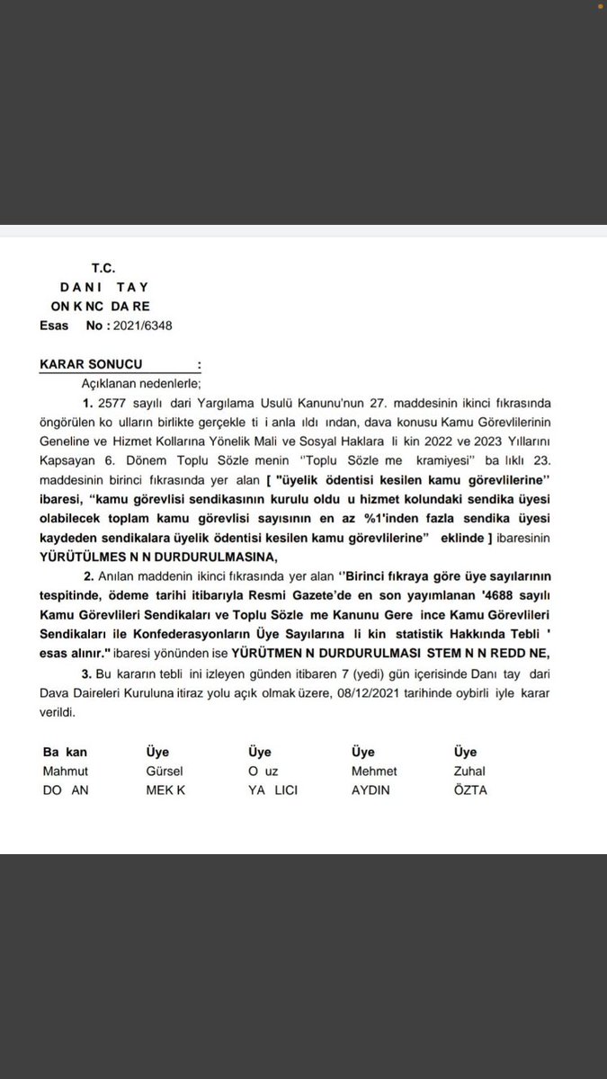 Sendikalarda %1 barajı altında olanlar için Toplu Sözleşme İkramiyesinin ödenmemesi yönünde alınan haksız karar Danıştay'ın iptali ile sonuçlanmıştır. 
Bu insanlık dışı uygulamayı hükümete imzalattıran Memur-Sen'den istifa etmek en güzel davranış olacaktır.
#memur #MİLSEN