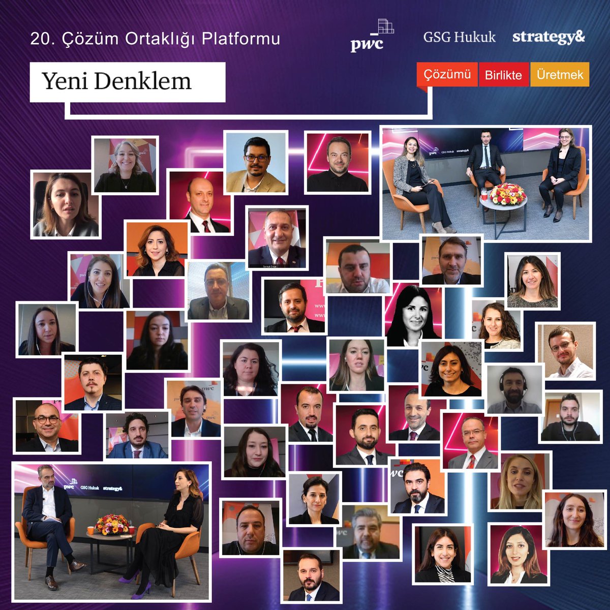 PwC_Turkiye's tweet image. &quot;Yeni Denklem: Çözümü birlikte üretmek&quot; ana teması ile gerçekleştirdiğimiz 20. Çözüm Ortaklığı Platformu’nu kamu ve özel sektörden 1.000’in üzerinde katılımcımızla dijital ortamda gerçekleştirdik, etkinliğimize katılan misafirlerimize teşekkür ederiz.  #PwCplatform