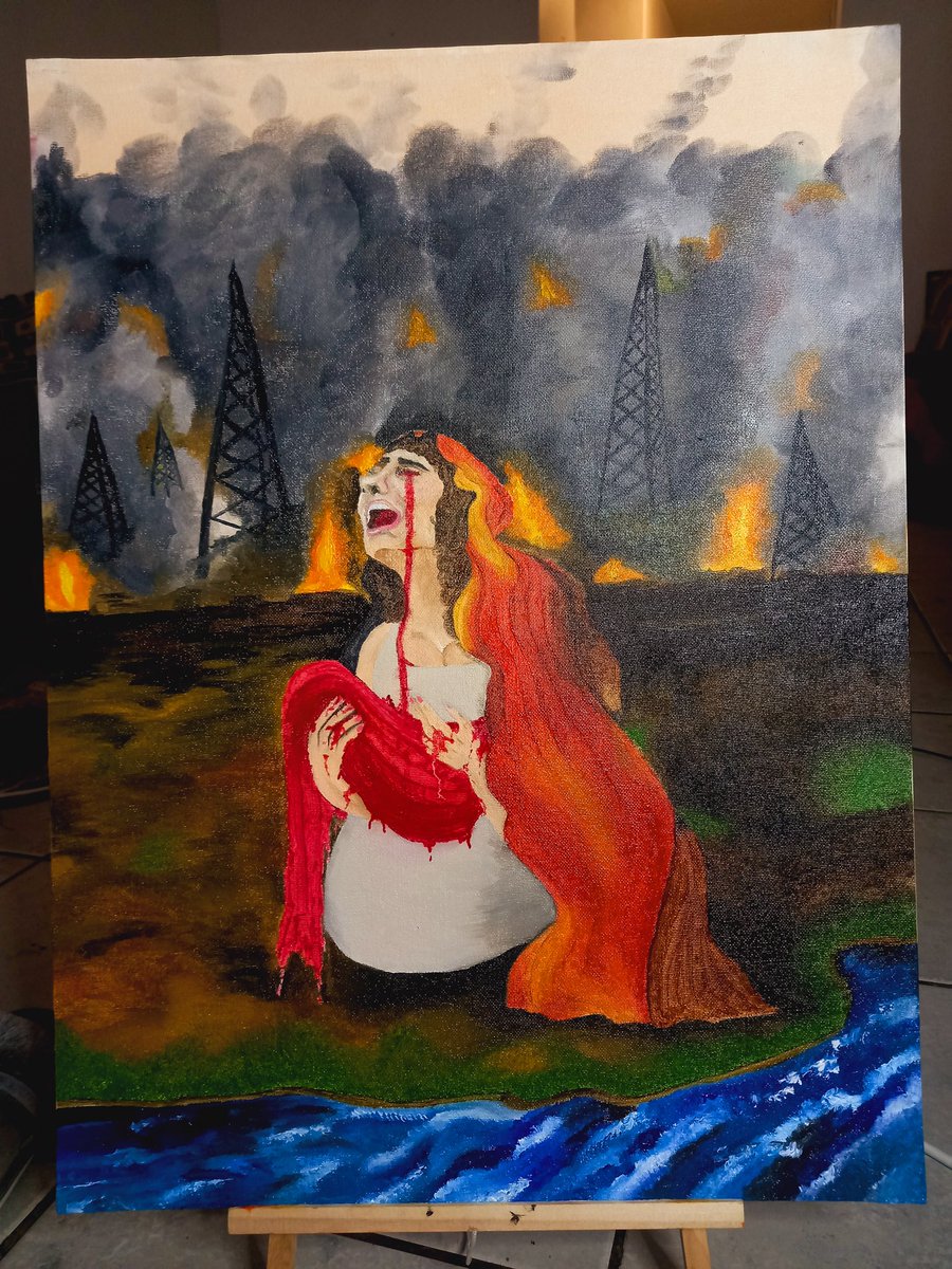 sambino_ye's tweet image. I'm done 😊one of my best painting project 😭

The cries of a mother's loss and misfortune