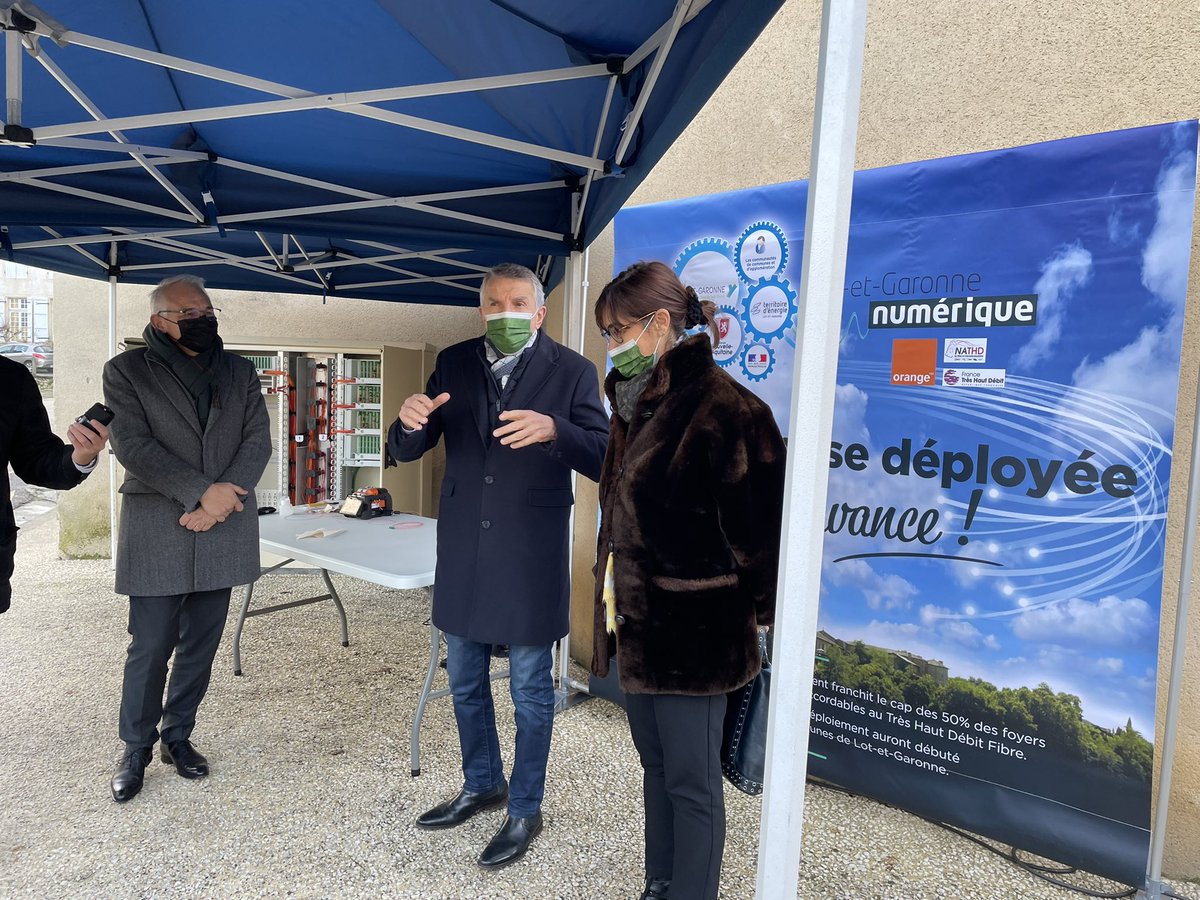 100 000 prises en Lot-et-Garonne aujourd’hui à Barbaste, soit 50% des foyers du Lot-et-Garonne raccordables grace au Réseau d’initiative publique, à l’AMEL de Lot-et-Garonne et l’AMII