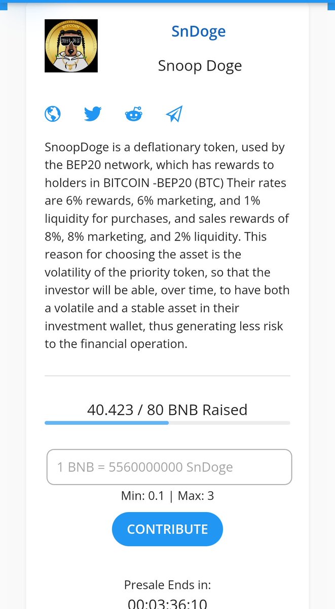 SOFT CAP!!!!!!

Ready to fly ??? 20: 30h UTC launch on PancakeSwap !!!🚀🚀🚀