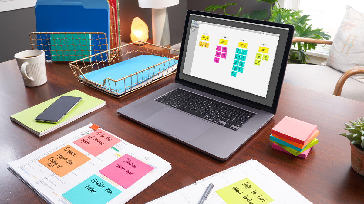 Postit's tweet photo. Keep track of tasks and manage project flow while keeping your distributed team in the know with help from the Post-it® App. #Postit #PostitApp https://t.co/htJppV7g3R