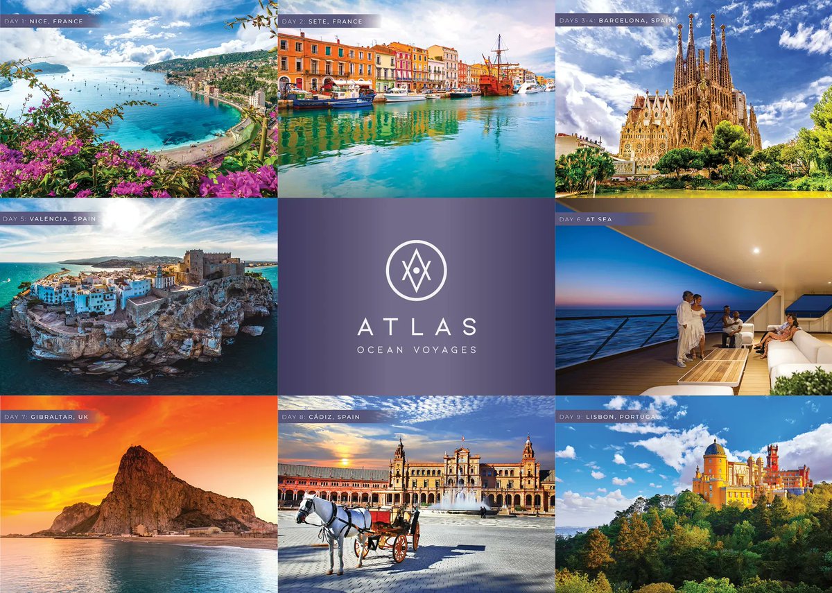 atlascruises's tweet photo. Are these Mediterranean destinations on your travel wish list? #luxeadventure #onlyAOV #atlasoceanvoyages #worldnavigator #mediterraneancruise https://t.co/DvxDSJQd1x