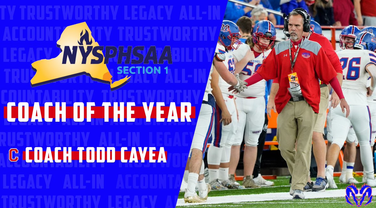 CarmelRams's tweet photo. Congratulations to our Head Coach @coachcayea on being named @SOFCA14 Coach of the Year! https://t.co/gQHKytIK7S