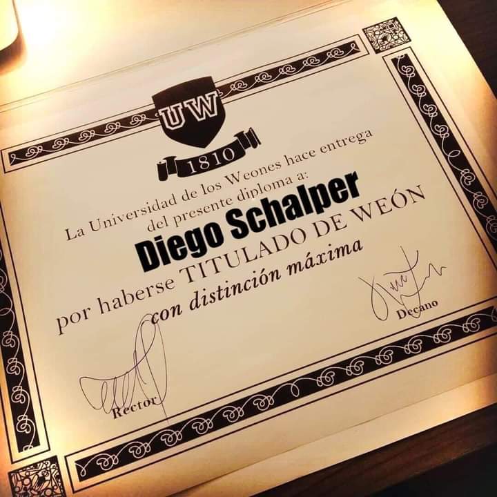 ZurdoGato2's tweet photo. Mis más sinceras Felicitaciones Diego !! @UWeones https://t.co/fcyy3FULLW