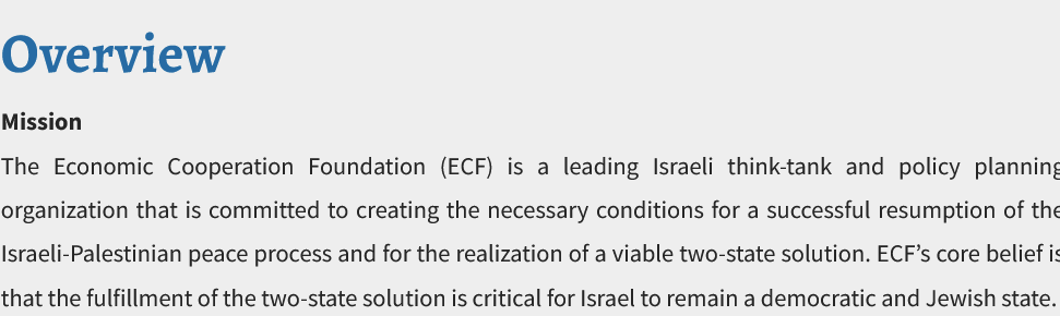 EliClifton's tweet photo. The report “thank[s] the following individuals for reviewing earlier drafts of this report and offering helpful comments," including:

Celine Touboul, CEO of the Economic Cooperation Council Foundation, an "Israeli think-tank and policy planning org." https://t.co/9AGNML9Ml2 https://t.co/VQApA7nzG4