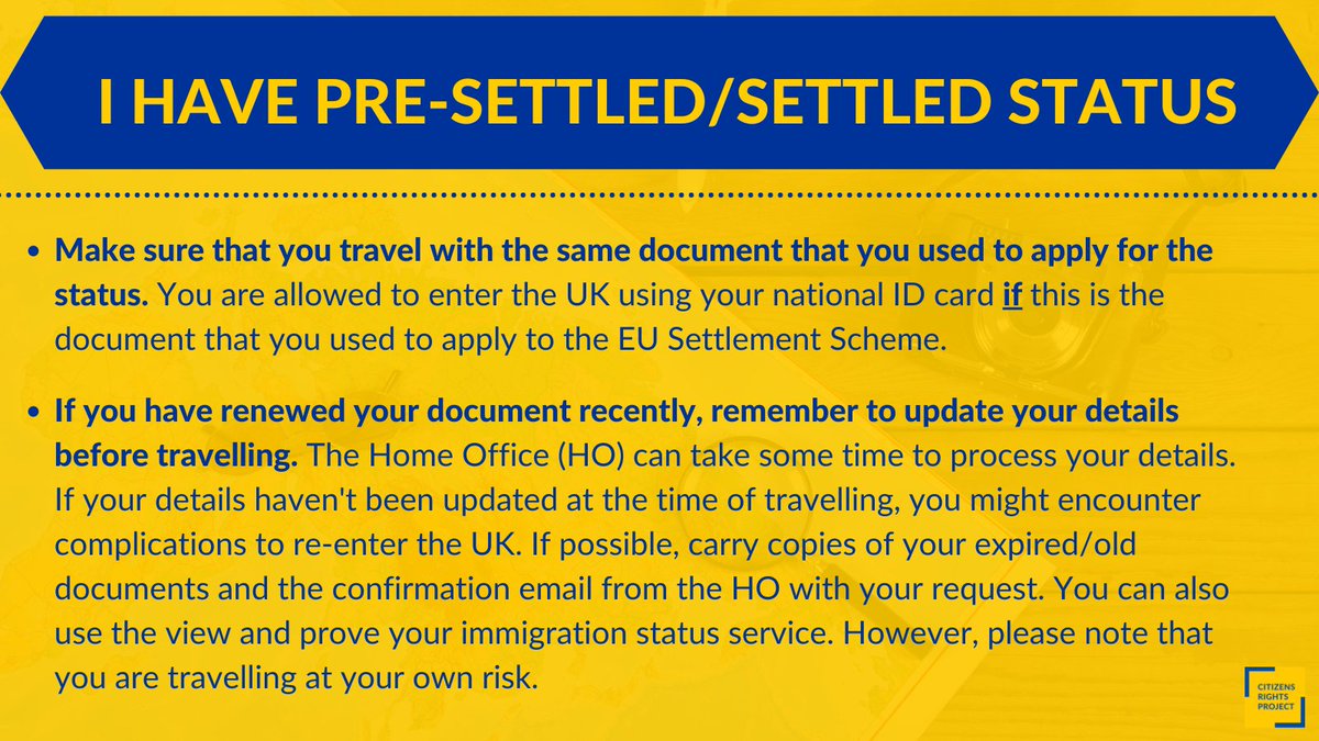CitzRights's tweet photo. ❗️❗️Calling all EU/EEA/Swiss nationals living in Scotland!
Will you travel during the festive period?
👉Remember that border rules has changed for EU nationals entering the UK after Brexit
Check those pictures to make sure you travel safely, and avoiding surprises at the Border https://t.co/cPbPxaJx0v